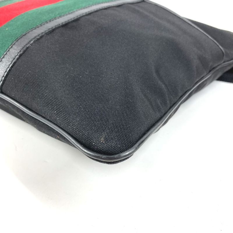 Gucci Shoulder Bag GG Logo Nylon Black