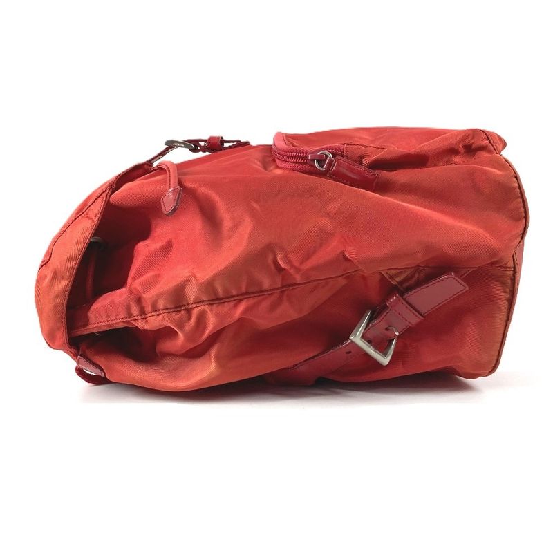 Prada Backpack Sac Triangle Logo Nylon Red
