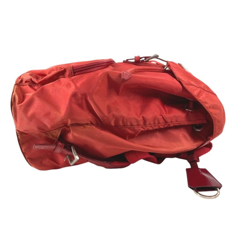 Prada Backpack Sac Triangle Logo Nylon Red