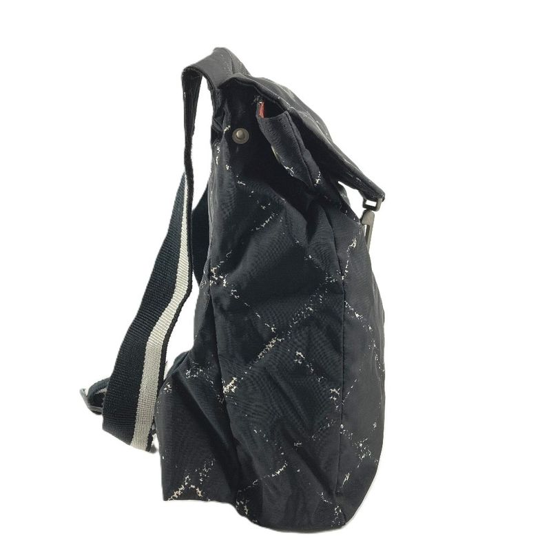 Chanel Backpack Logo Nylon Black