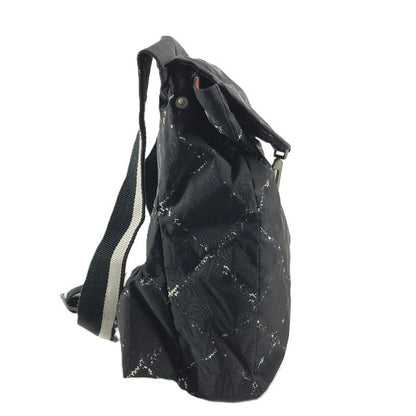 Chanel Backpack Logo Nylon Black