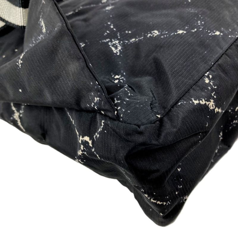 Chanel Backpack Logo Nylon Black