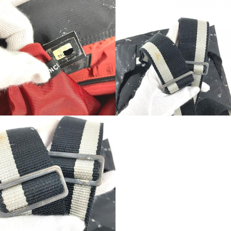 Chanel Backpack Logo Nylon Black