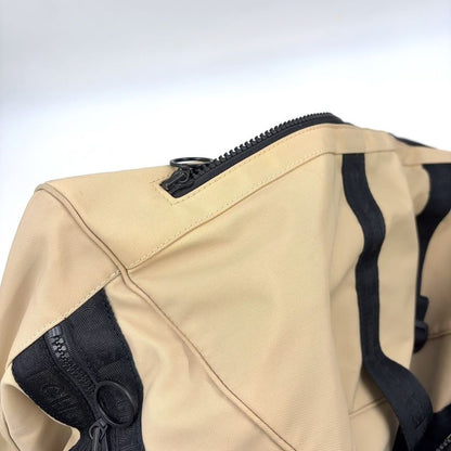 Chanel CC Logo Sports Line Missing Nylon Black Beige Boston Bag