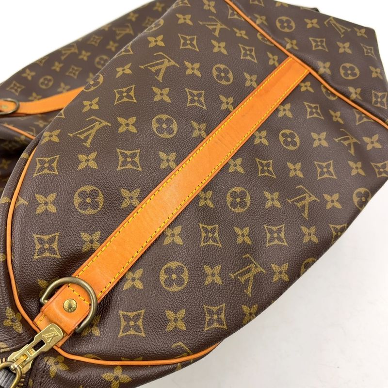 Louis Vuitton Keepall Bandouliere 60 Monogram Leather Brown Boston Bag Gold