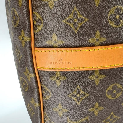 Louis Vuitton Keepall Bandouliere 60 Monogram Leather Brown Boston Bag Gold