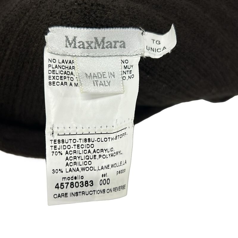 Max Mara Knit Hat Dark Brown Wool Sweater