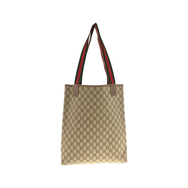 Gucci Sherry Line Beige Green Red GG Supreme Canvas 002 58 Tote Shoulder Bag