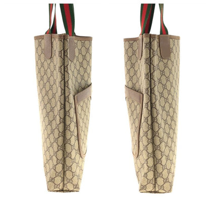 Gucci Sherry Line Beige Green Red GG Supreme Canvas 002 58 Tote Shoulder Bag