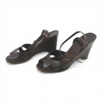 Louis Vuitton Sandals Wedge Sole Cross