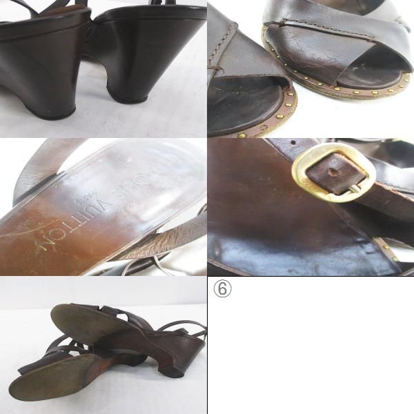 Louis Vuitton Sandals Wedge Sole Cross