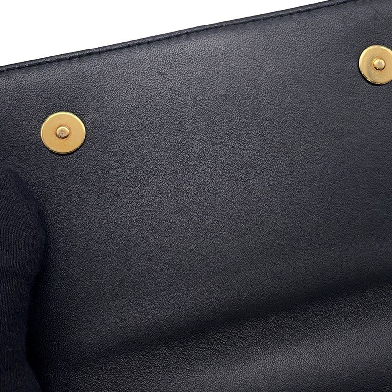 Dolce & Gabbana Chain Shoulder Bag Devotion Heart Quilted Leather & Black