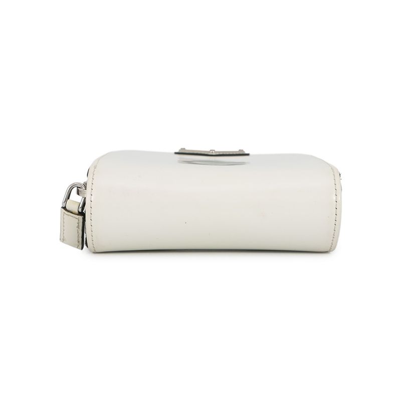 Prada Shoulder Bag Triangle Smartphone Saffiano White