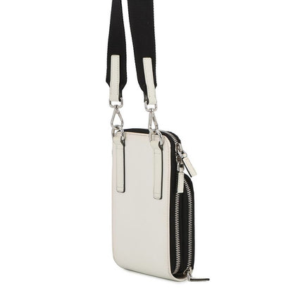 Prada Shoulder Bag Triangle Smartphone Saffiano White