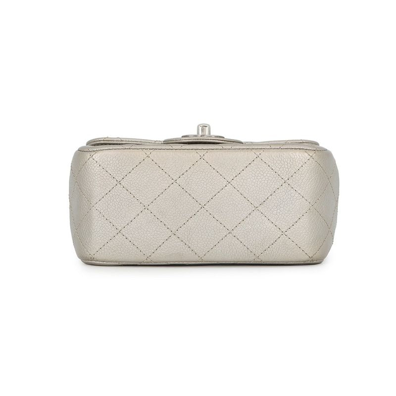 Chanel Chain Shoulder Bag Mini Quilted CC Logo Caviar Leather