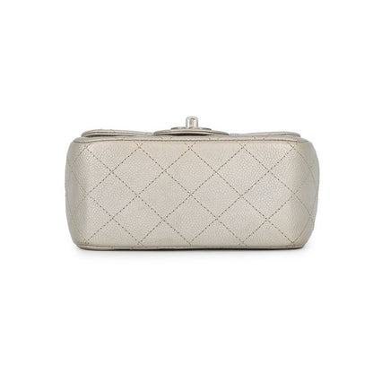 Chanel Chain Shoulder Bag Mini Quilted CC Logo Caviar Leather