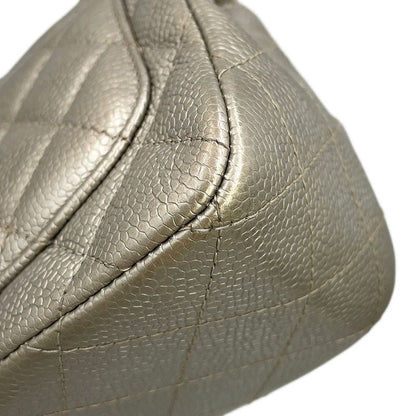 Chanel Chain Shoulder Bag Mini Quilted CC Logo Caviar Leather