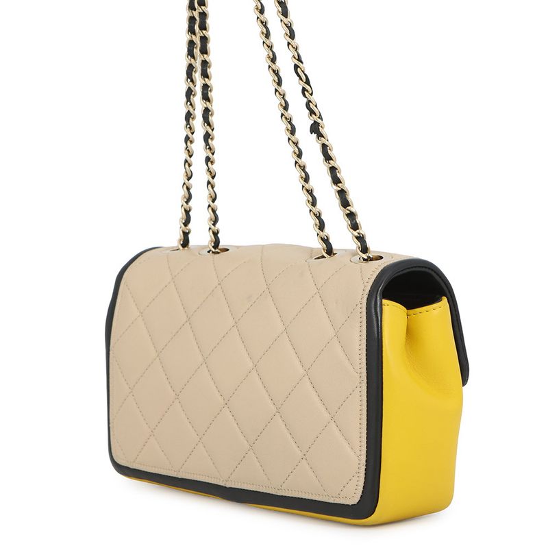 Chanel Chain Shoulder Bag Quilted CC Logo Cruise Line Lambskin