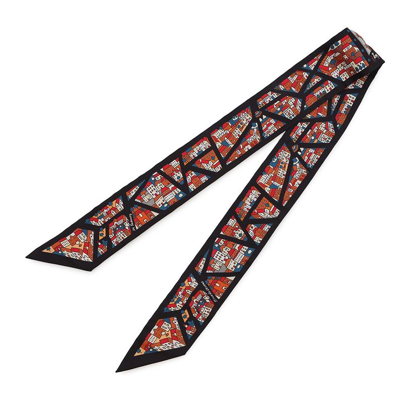 Hermes Scarf Twilly Rive Droite Gauche Right Bank and Left Silk