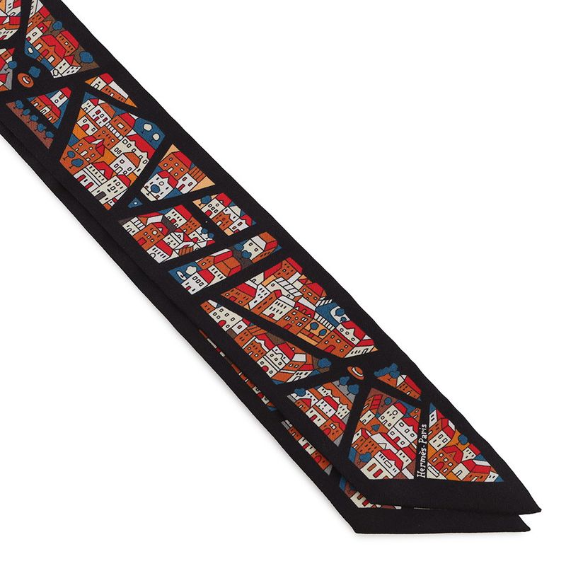 Hermes Scarf Twilly Rive Droite Gauche Right Bank and Left Silk