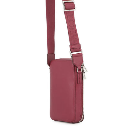 Loewe Shoulder Bag Vertical Crossbody Pocket Anagram Satin Calf Leather