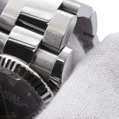 Rolex Datejust 36 SS 18k White Gold Roulette Aubergine Dial 69 Diamonds