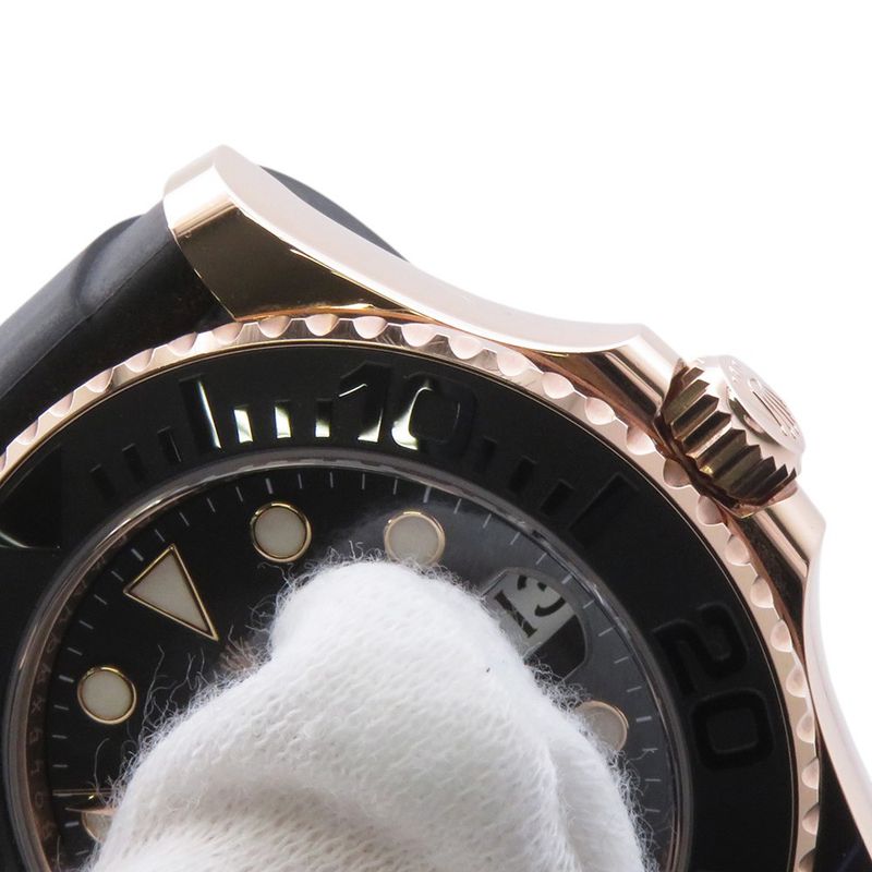 Rolex Yottomar Star 18k Pink Gold Everose Roulette Watch Black Dial