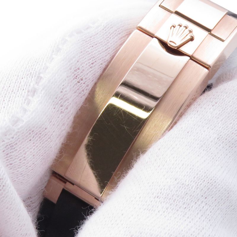 Rolex Yottomar Star 18k Pink Gold Everose Roulette Watch Black Dial