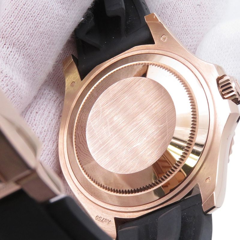Rolex Yottomar Star 18k Pink Gold Everose Roulette Watch Black Dial