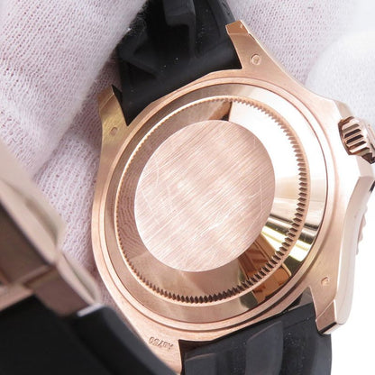 Rolex Yottomar Star 18k Pink Gold Everose Roulette Watch Black Dial