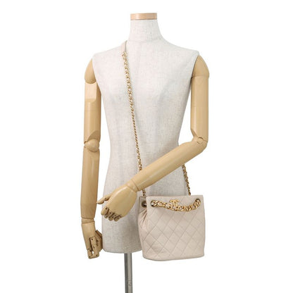 Chanel Chain Shoulder Bag Small Quilted CC Logo Lambskin 2-Way