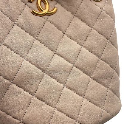 Chanel Chain Shoulder Bag Small Quilted CC Logo Lambskin 2-Way