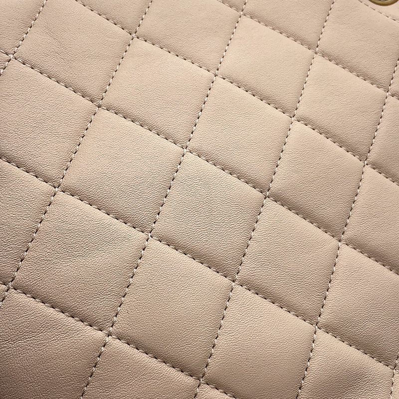 Chanel Chain Shoulder Bag Small Quilted CC Logo Lambskin 2-Way