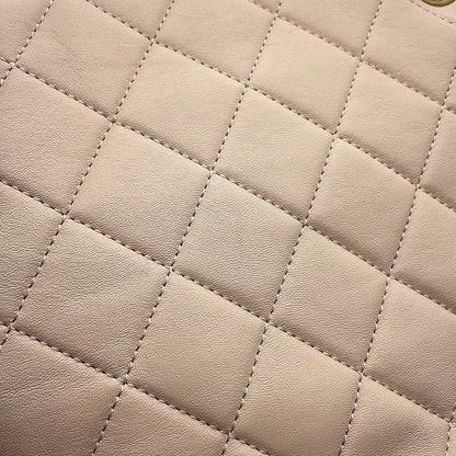 Chanel Chain Shoulder Bag Small Quilted CC Logo Lambskin 2-Way