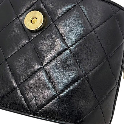 Chanel Chain Shoulder Bag Black Quilted