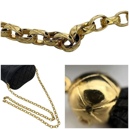 Chanel Chain Shoulder Bag Black Quilted