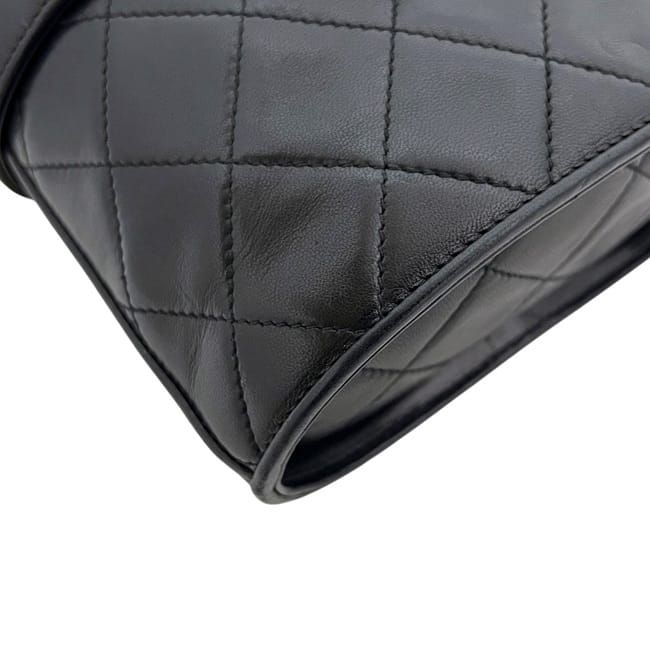 Chanel Chain Shoulder Bag Black Quilted