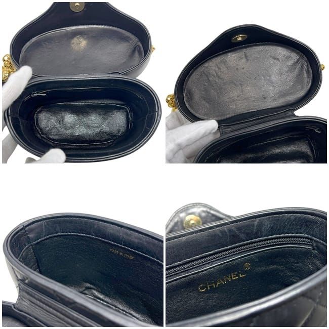 Chanel Chain Shoulder Bag Black Quilted