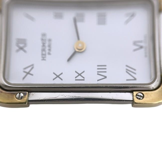 Hermes Watch Croajour White Silver Gold