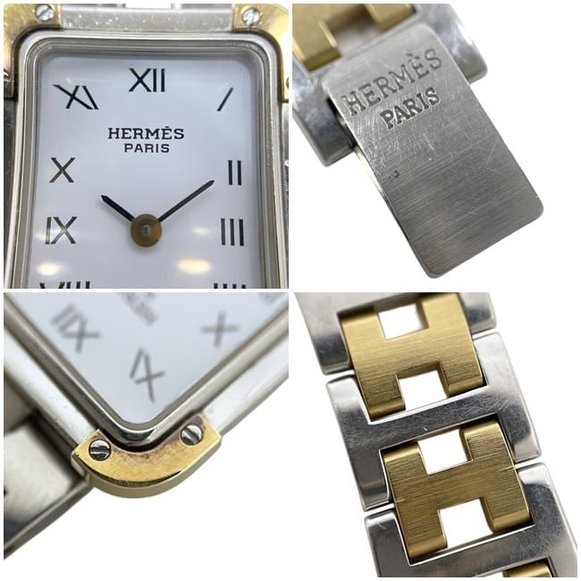 Hermes Watch Croajour White Silver Gold