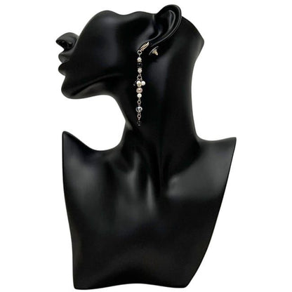 Chanel Swing Earrings Gold Black White Multicolor