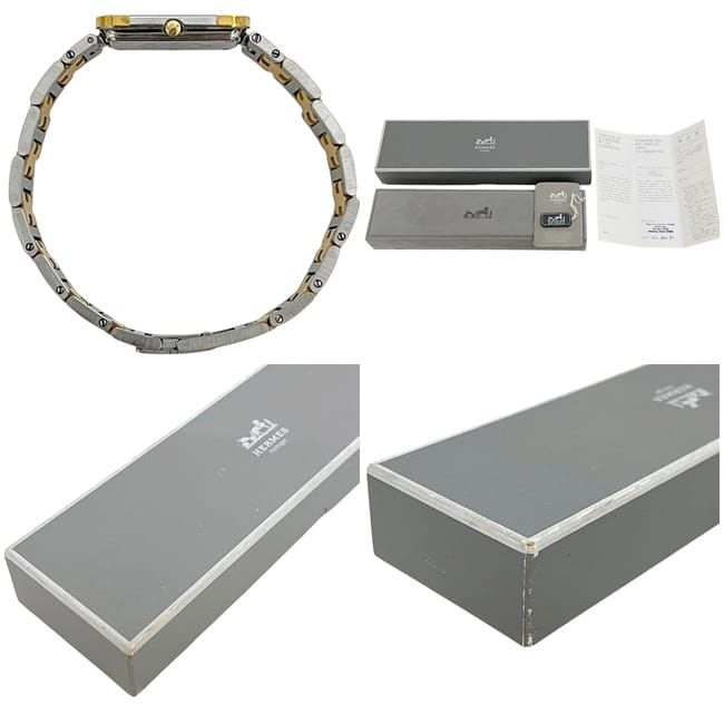Hermes Watch Croajour White Silver Gold