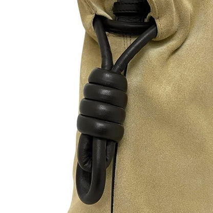 Loewe 2-Way Drawstring Bag Flamenco Knot Beige Dark Brown