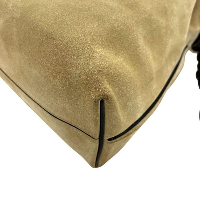 Loewe 2-Way Drawstring Bag Flamenco Knot Beige Dark Brown