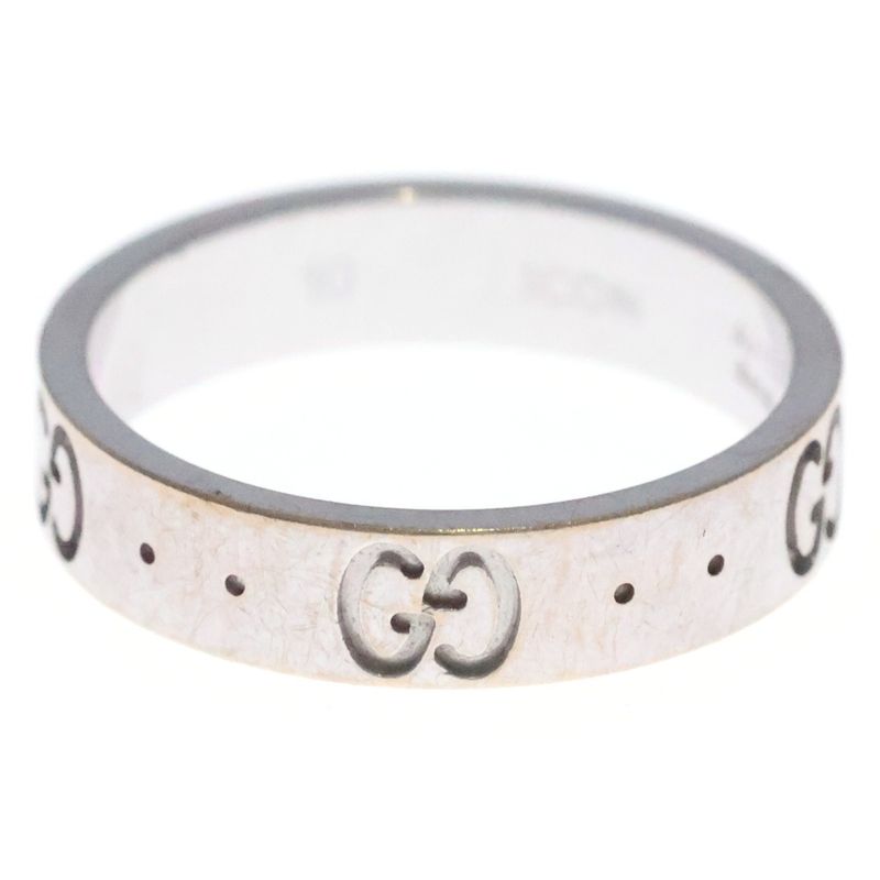 Gucci Icon Interlocking 18k WG Slim Ring White Gold