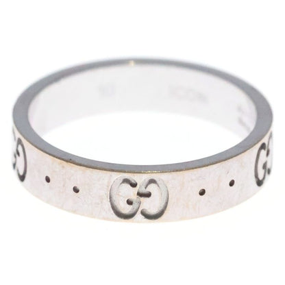 Gucci Icon Interlocking 18k WG Slim Ring White Gold