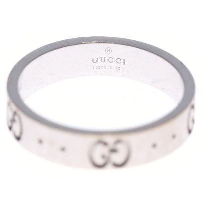 Gucci Icon Interlocking 18k WG Slim Ring White Gold