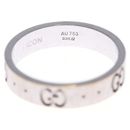 Gucci Icon Interlocking 18k WG Slim Ring White Gold
