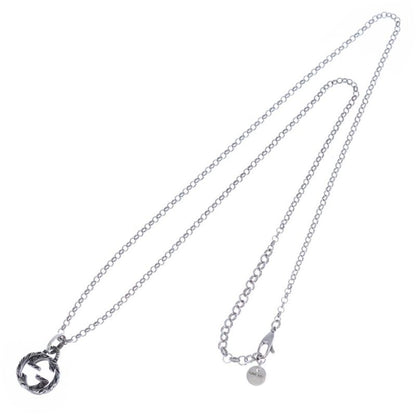 Gucci Arabesque Interlocking Necklace Pendant Chain Silver