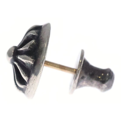 Chrome Hearts Stud Crsbll Cross Ball Earrings Silver
